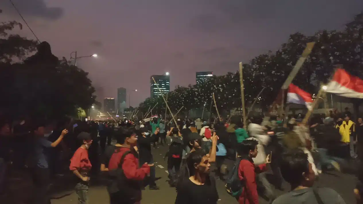 Foto : Anak STM ikut Demo Aksi